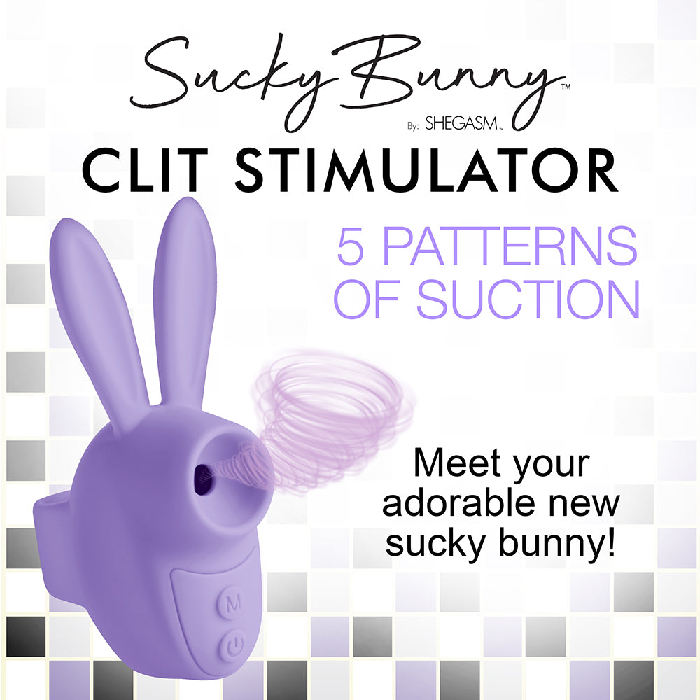 Shegasm Sucky Bunny Clit Stimulator Purp