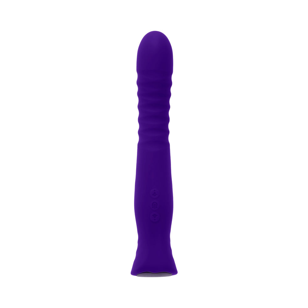 Vibrador recargable Selopa Trixxxie de silicona color morado