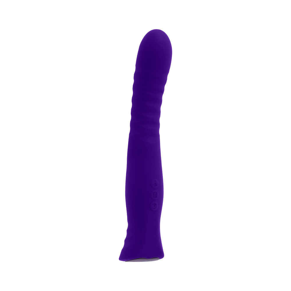 Vibrador recargable Selopa Trixxxie de silicona color morado