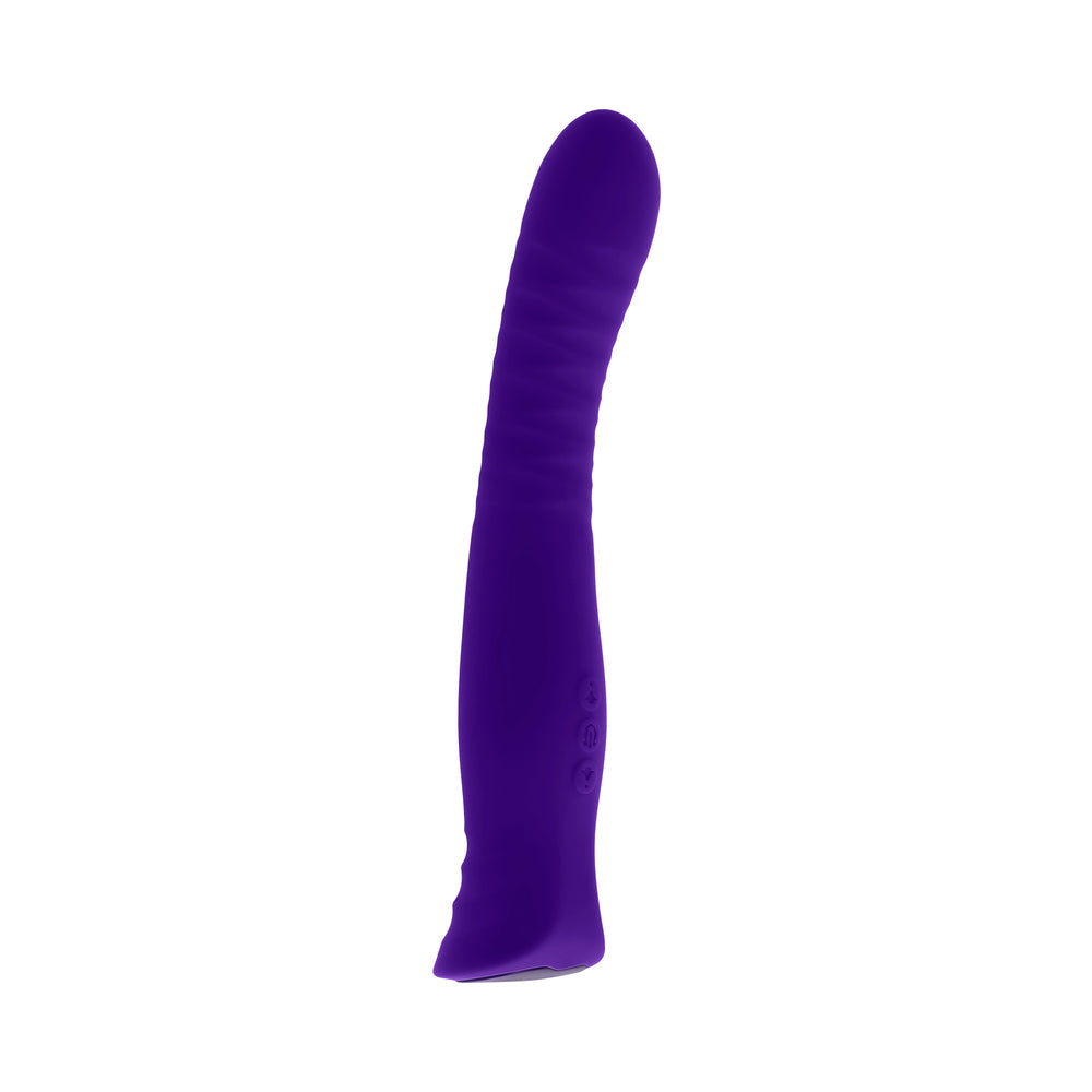 Vibrador recargable Selopa Trixxxie de silicona color morado