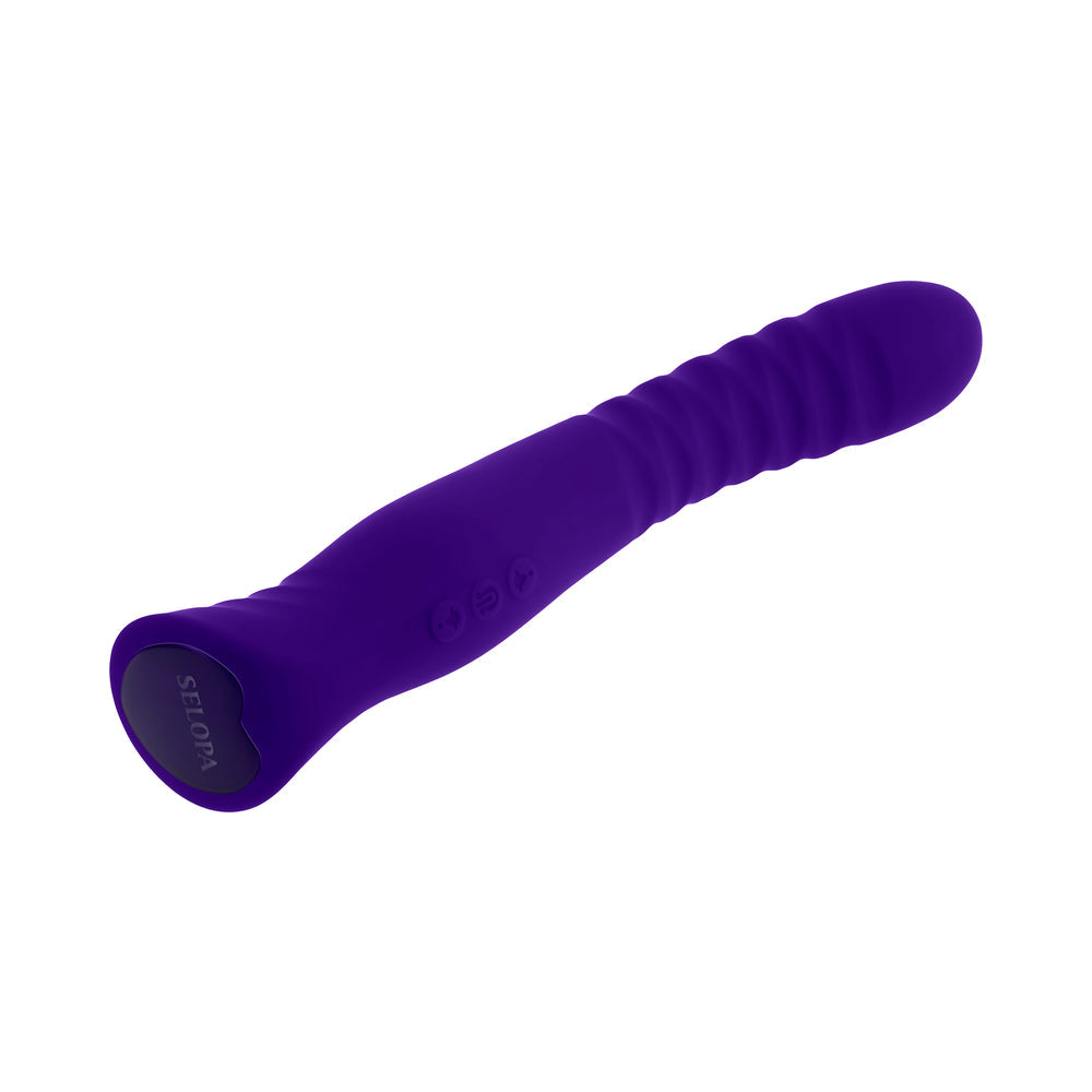 Vibrador recargable Selopa Trixxxie de silicona color morado