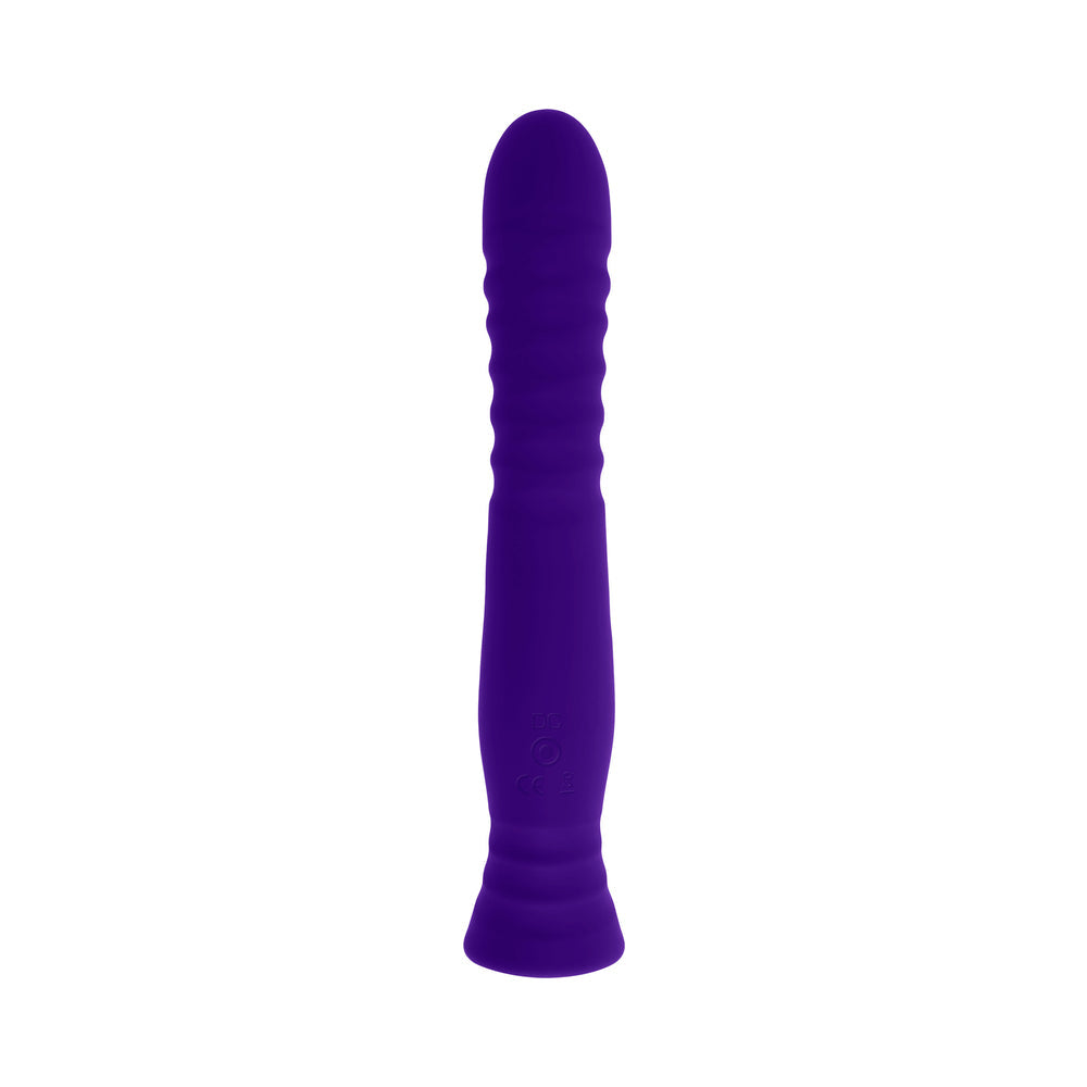 Vibrador recargable Selopa Trixxxie de silicona color morado