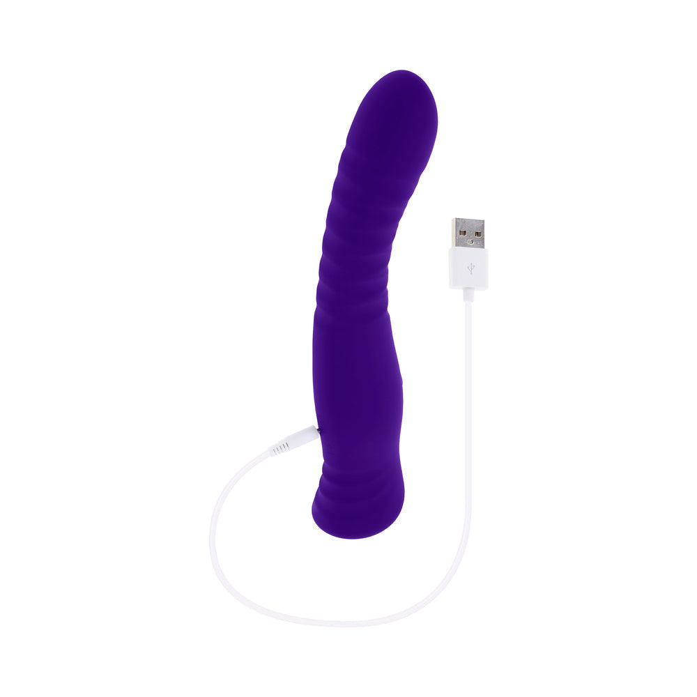 Vibrador recargable Selopa Trixxxie de silicona color morado