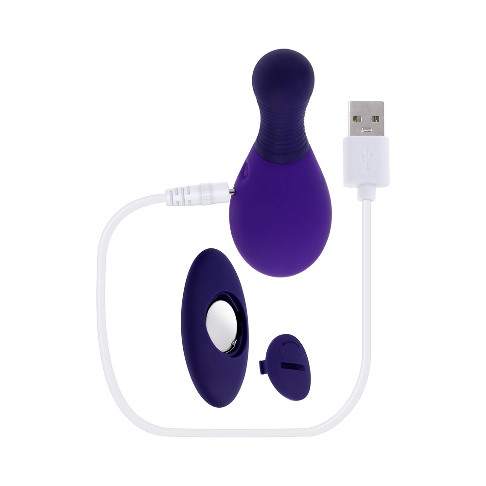 Selopa Egg On Me Huevo vibrador recargable con control remoto de silicona morado