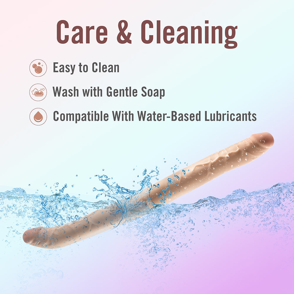 Dr. Skin Plus 16.5 in. Posable Double Dong Beige