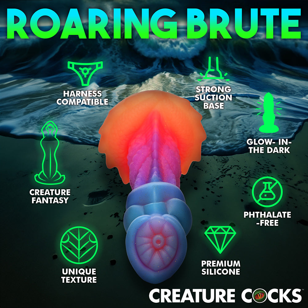 Creature Cocks Aqua-Cock Glow-in-the-Dark Silicone Dildo