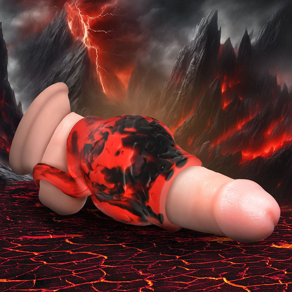 Creature Cocks Hell Hound Silicone Girth Enhancer with Ball Strap L