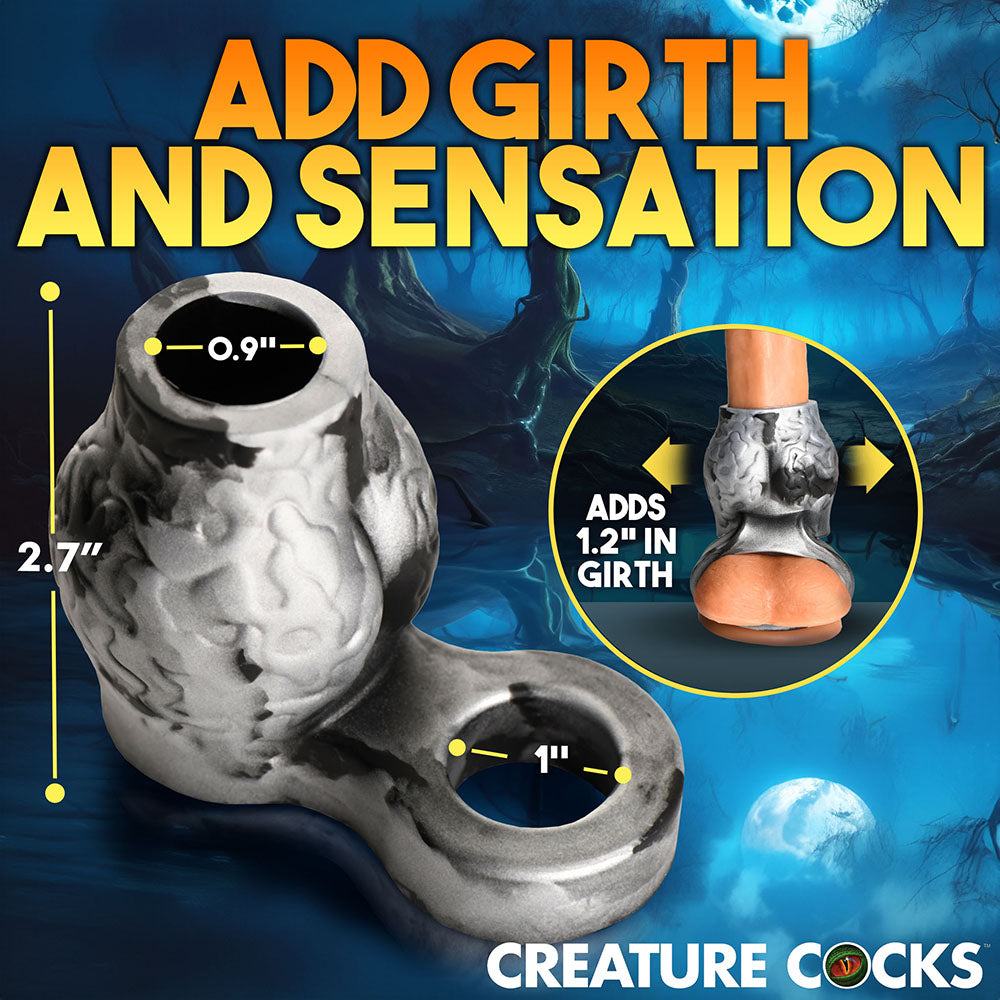 Creature Cocks Night Prowler Silicone Girth Enhancer with Ball Strap M