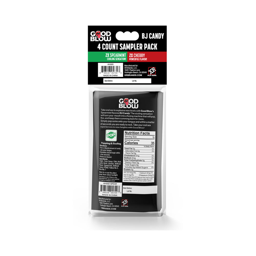Good Blow BJ Candy Pack Spearmint/Cherry 4-Piece Sampler