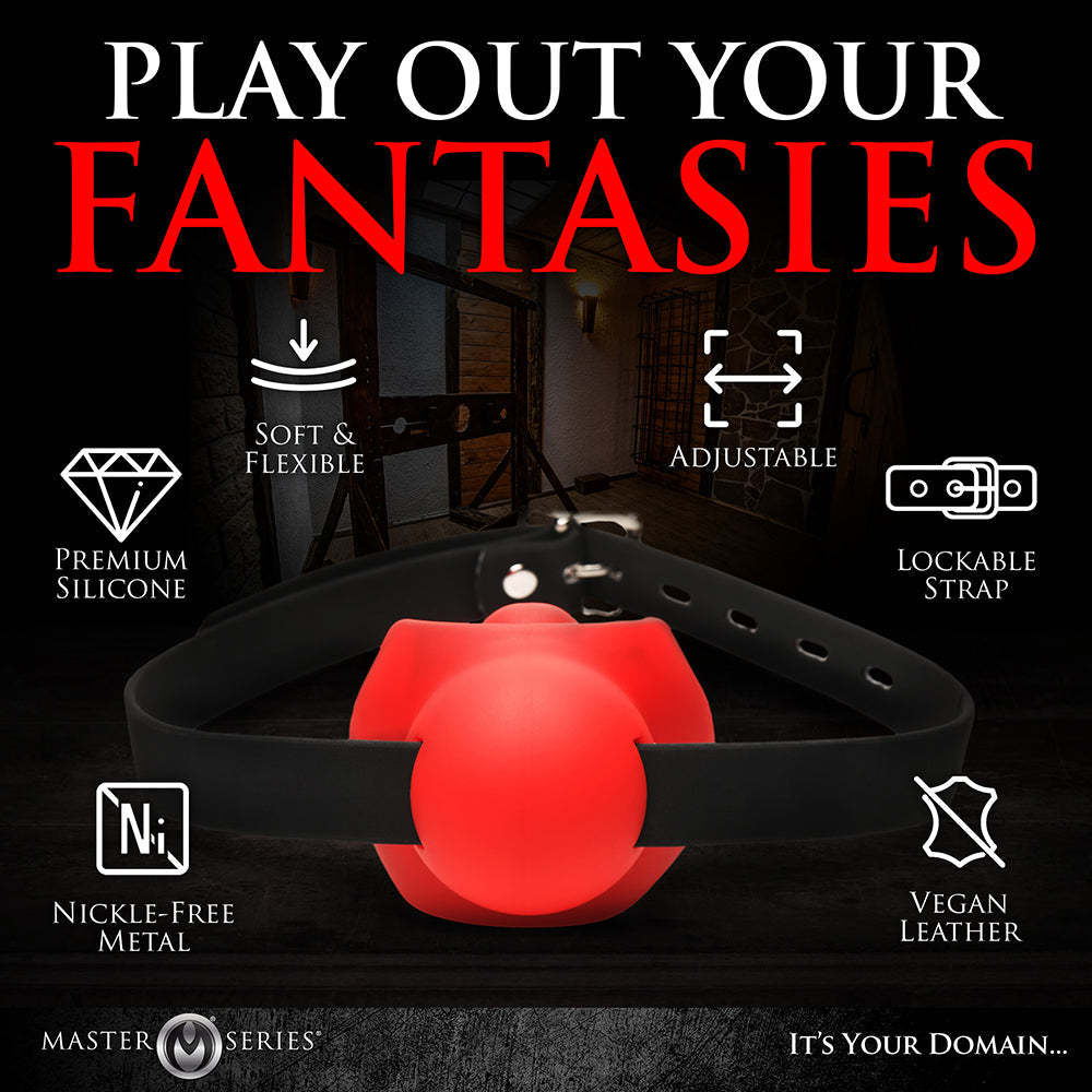 Master Series Extreme Silicone Gag with Locking Strap