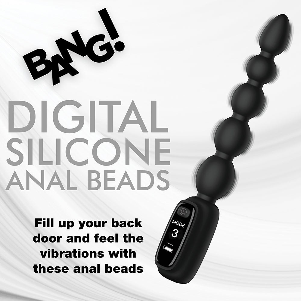 BANG! Digital Silicone Anal Beads
