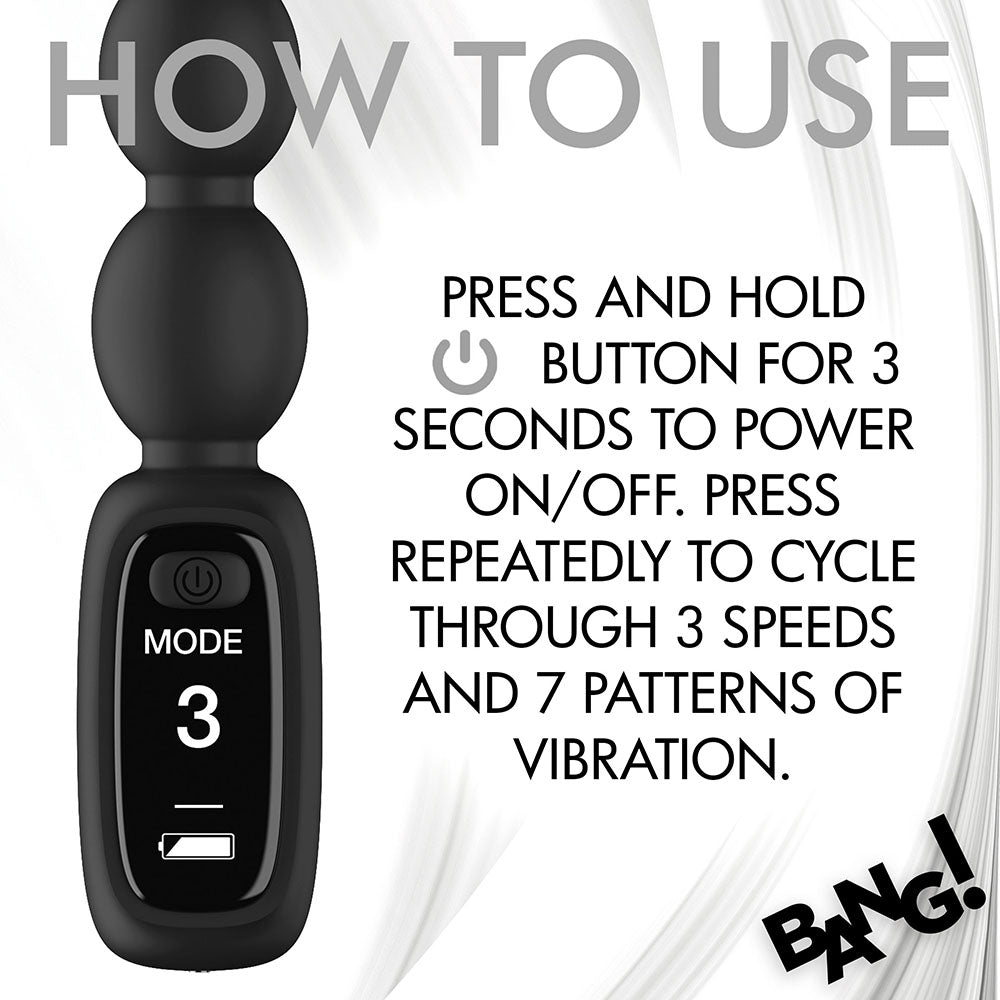 BANG! Digital Silicone Anal Beads