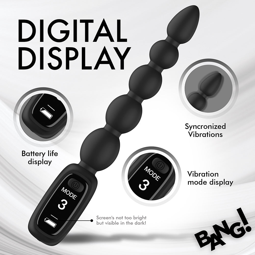 BANG! Digital Silicone Anal Beads
