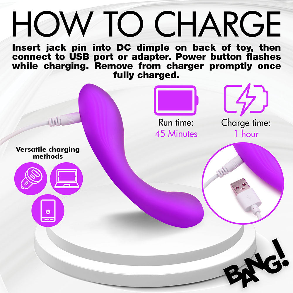 BANG! G-Spot Silicone Vibrator Purple