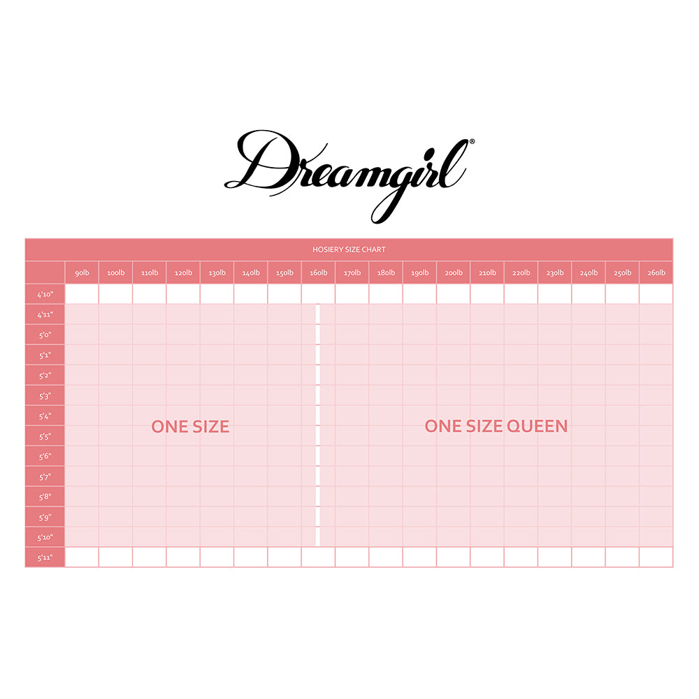 Dreamgirl Fishnet Pantyhose with Cut-Out Details Black O/S