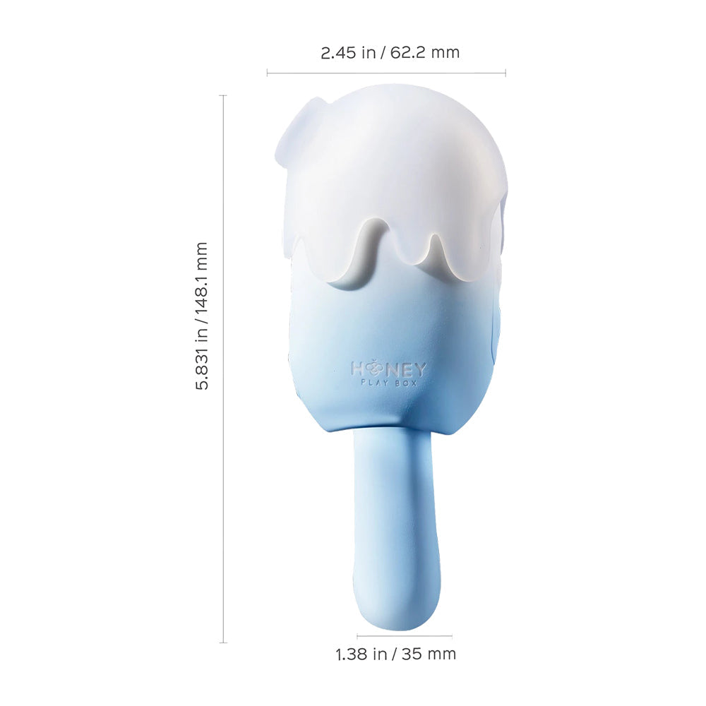 Honey Play Box Bite Me Sucking Tapping & Vibrating Cream Pop Stimulator Blue