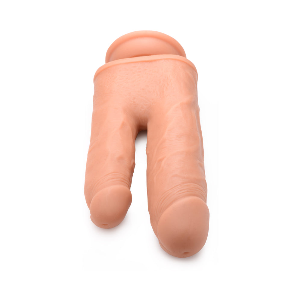 Big Shot Double Shot 8 in. Vibrating & Rotating Double Dong with Remote