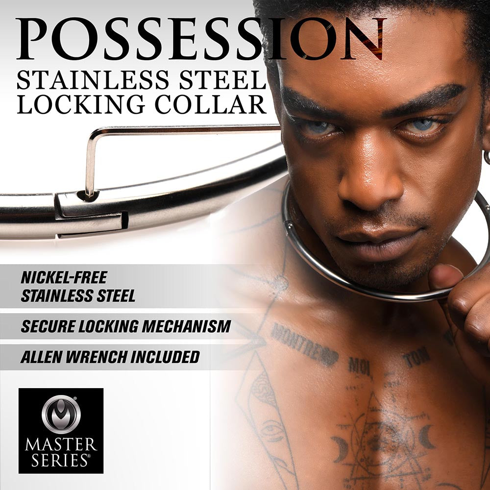 Master Series Possession Stainless Steel Locking Collar M