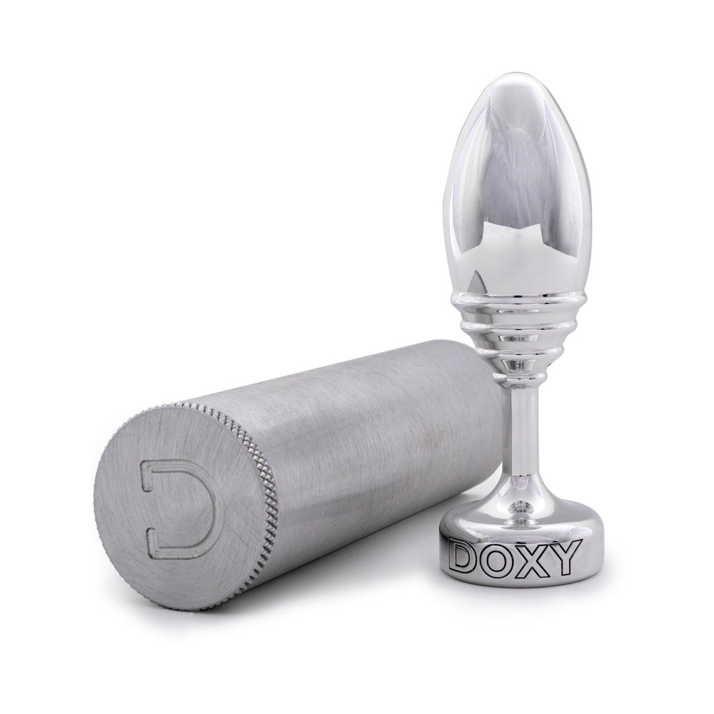 Doxy Ribbed Metal Butt Plug