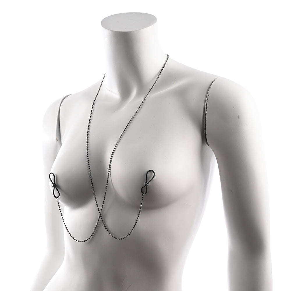Sportsheets Sex & Mischief Ex's & Oh's Body Jewelry with Nipple Ties