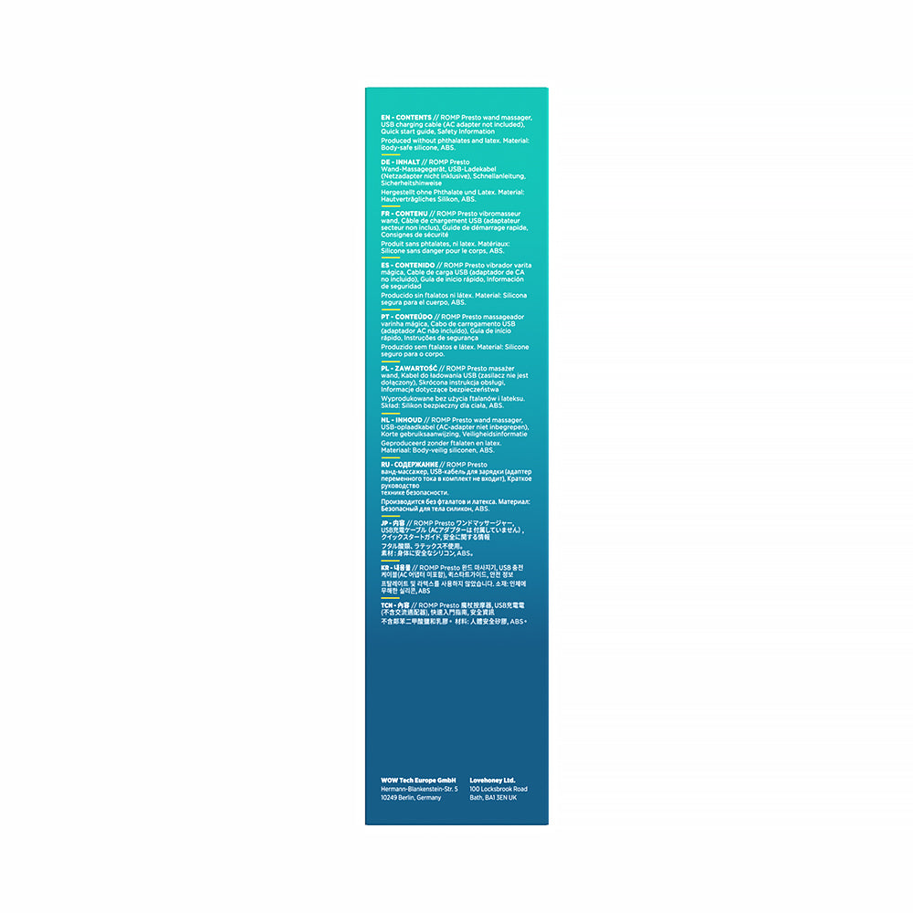 ROMP Presto Wand Vibrator