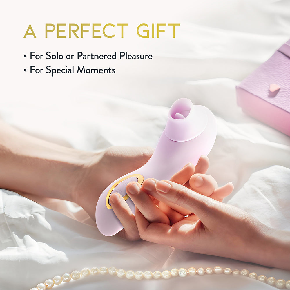 Delice Fleur Clitoral Fluttering & Suction Personal Massager Barely Purple