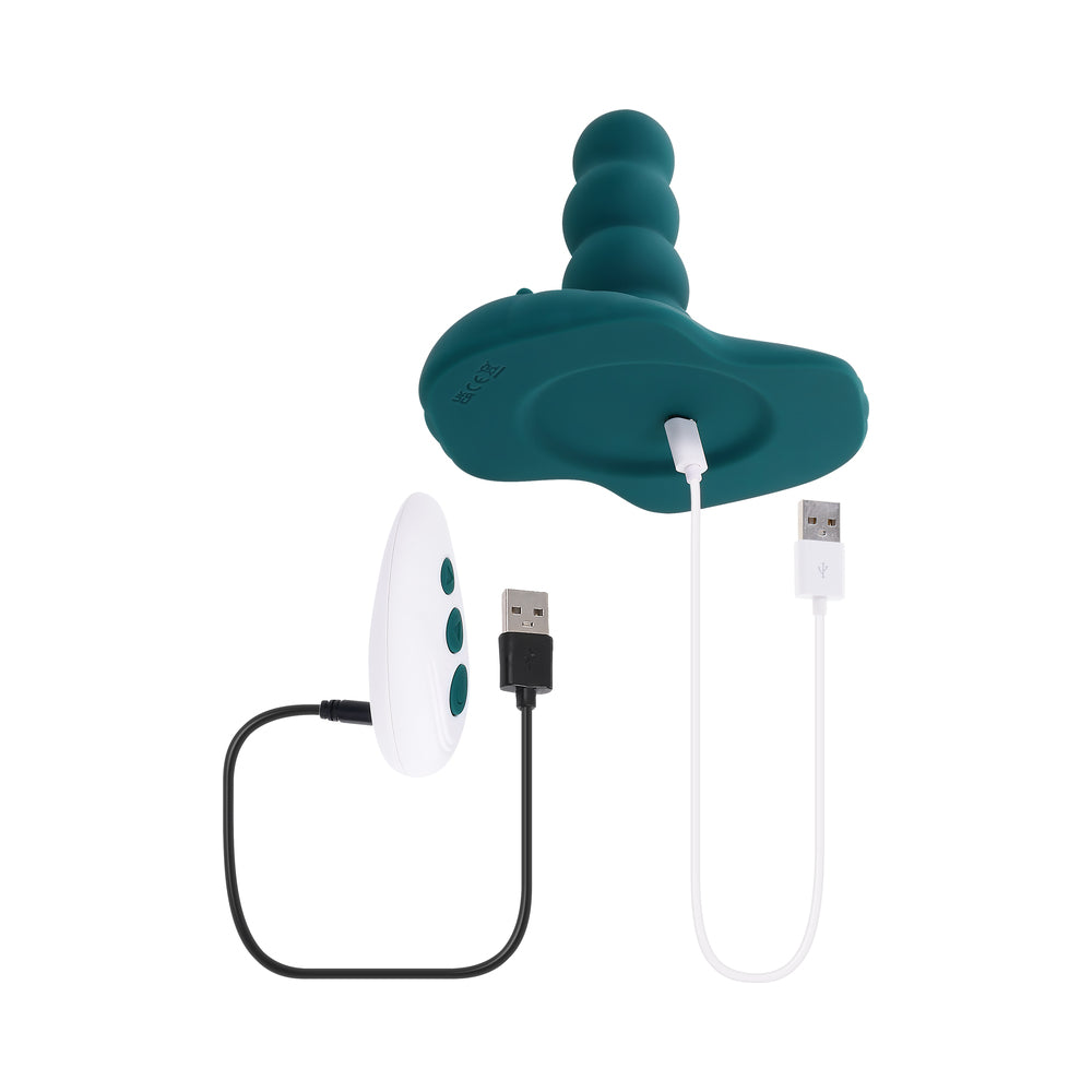 Playboy Have A Seat Rechargeable Silicone Remote-Controlled Vibrating Grind Pad Deep Teal