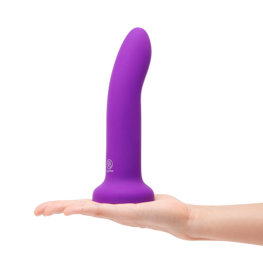 Together Duo Silicone 2-Piece 5.5 in. & 8 in. Dildo and Harness Set Purple