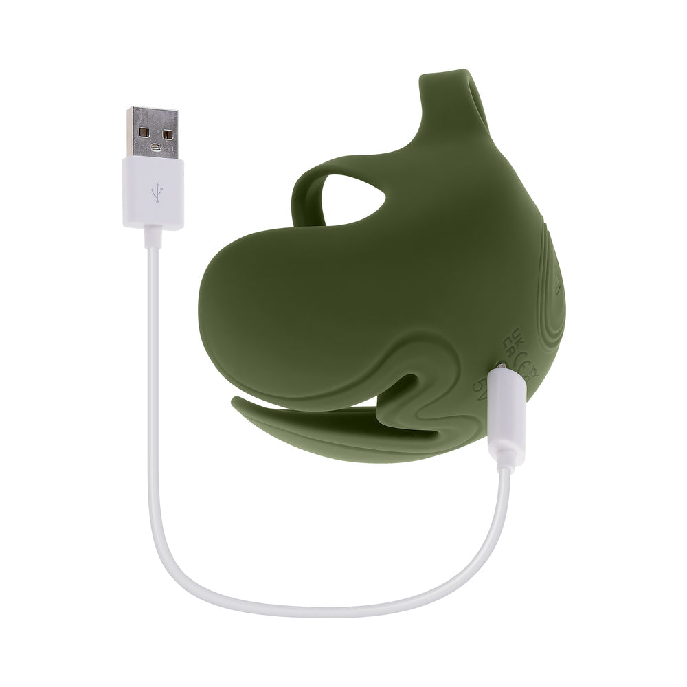 Zero Tolerance Nutty Buddy Rechargeable Cock Ring Stimulator Silicone Green