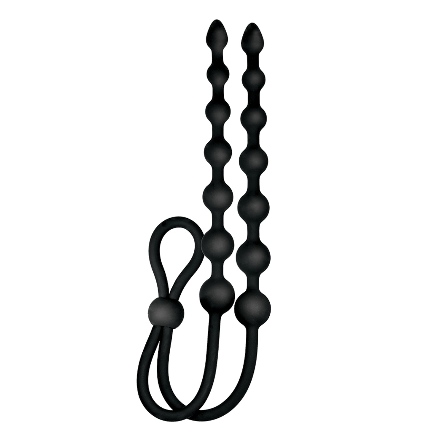 Ass-Sation Dual Silicone Anal Beads Black