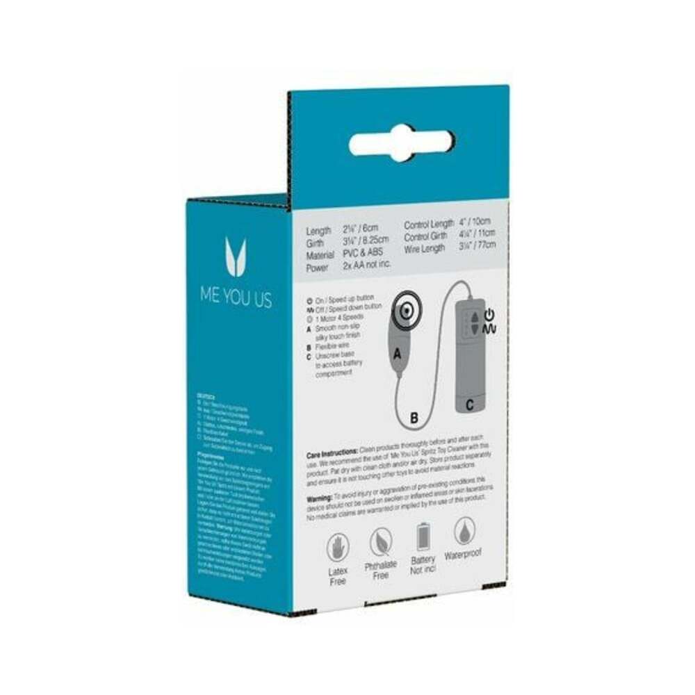 Me You Us Aqua Silk Wired Vibrating Bullet Violet