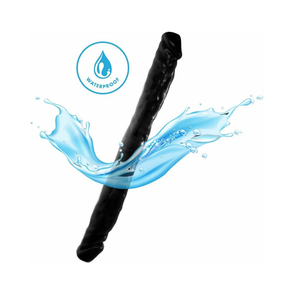 Me You Us Eighteen Double Dong 18 in. Double Ended Dildo Black