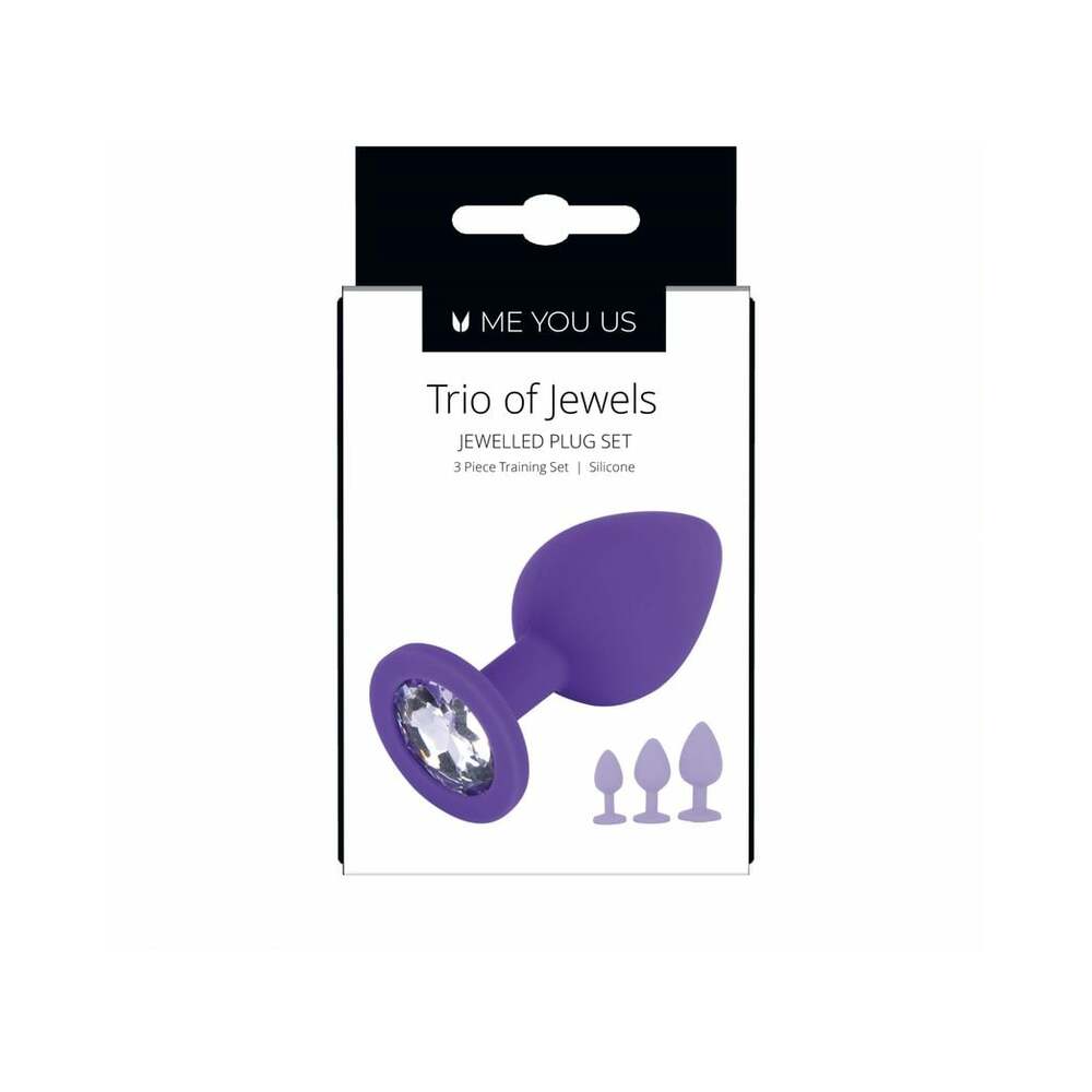Me You Us Trio of Jewels 3-Piece Training Plug Set Purple