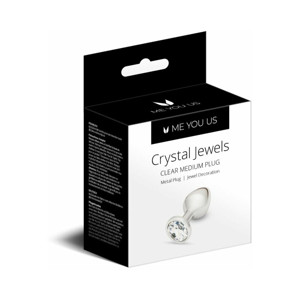 Me You Us Crystal Jewels Metal Plug Clear Medium