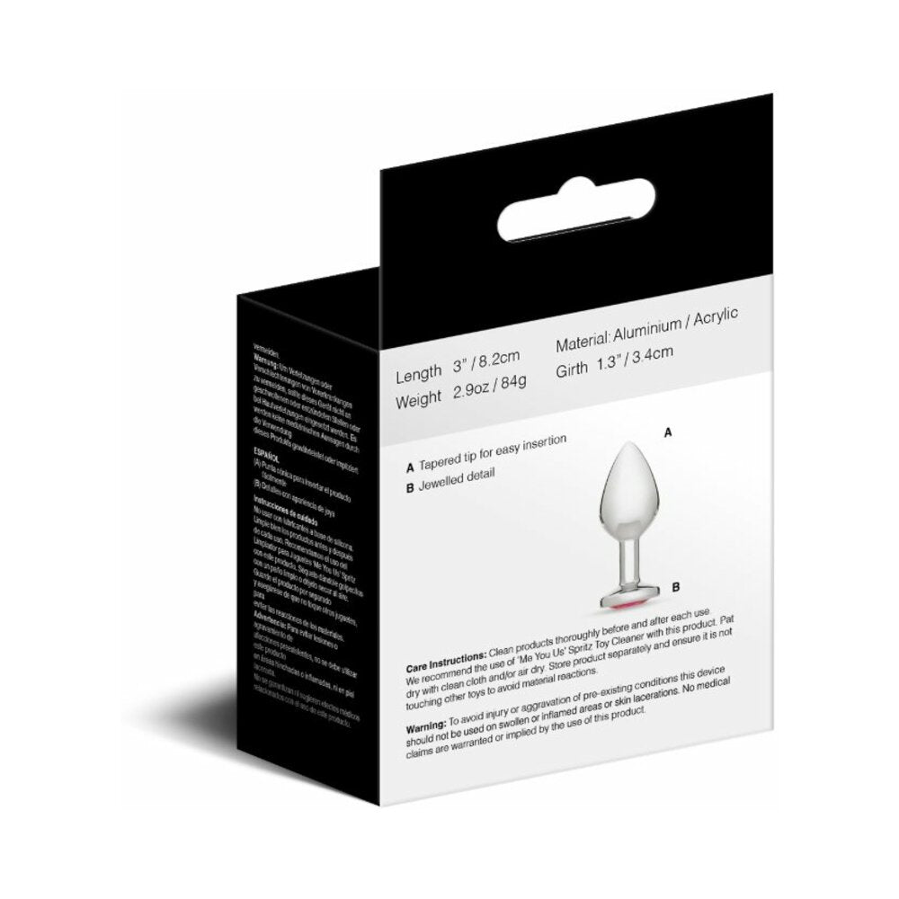 Me You Us Crystal Jewels Metal Plug Pink Medium