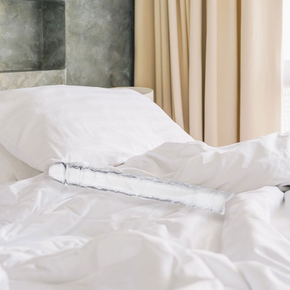 Me You Us Ultra Cock 15 in. Jelly Double Ended Dildo Clear