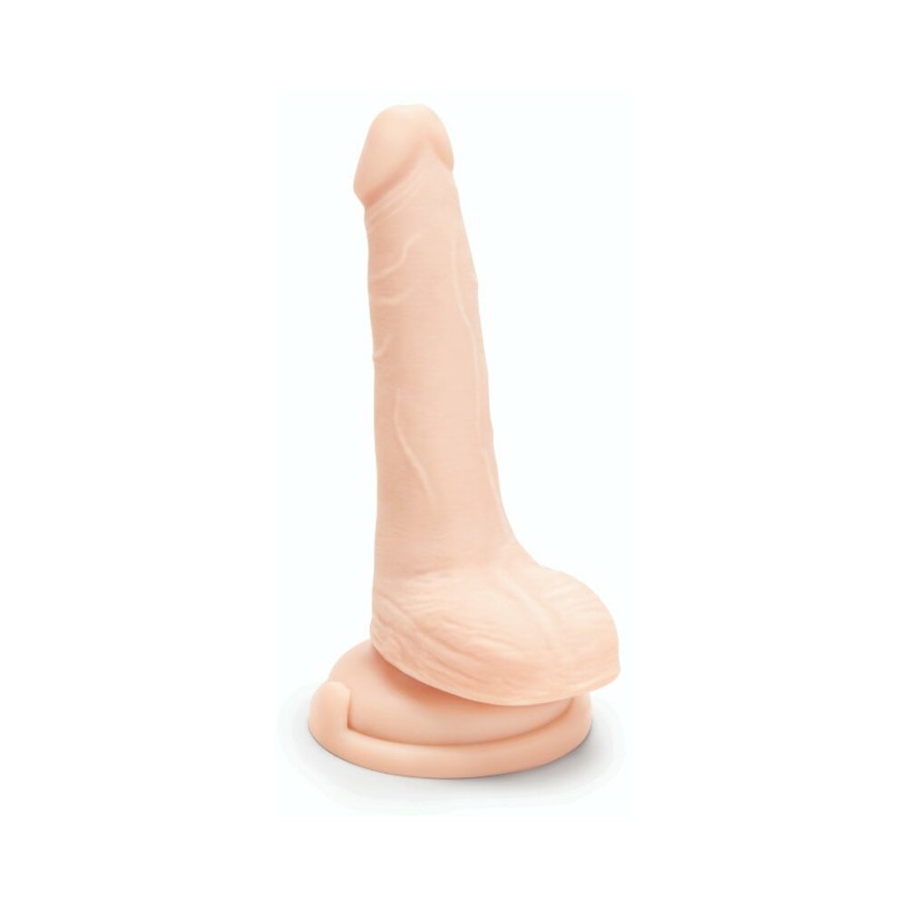 Me You Us Ultra Cock 6 in. Realistic Dual Density Dildo with Balls Vanilla