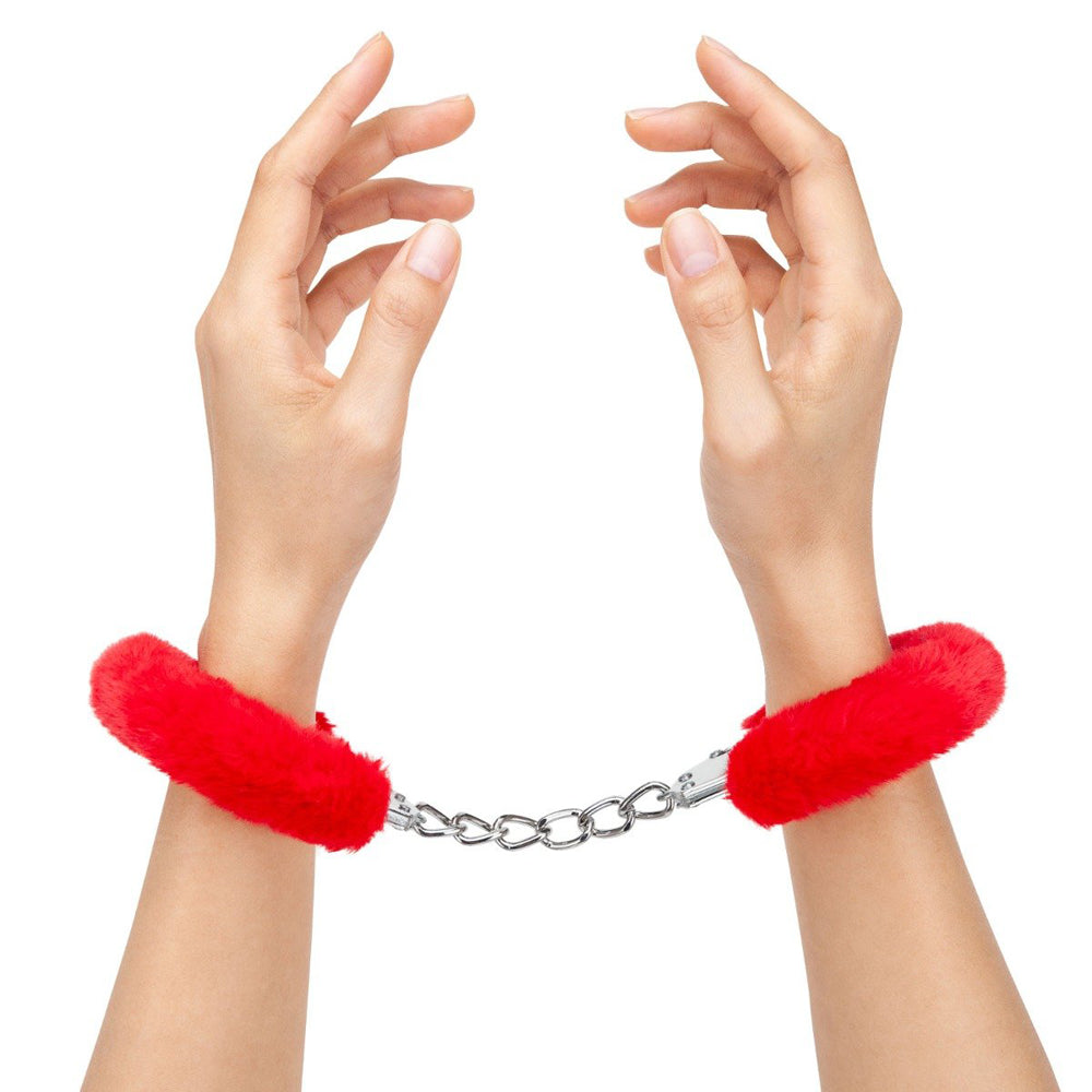 Me You Us Furry Handcuffs Red