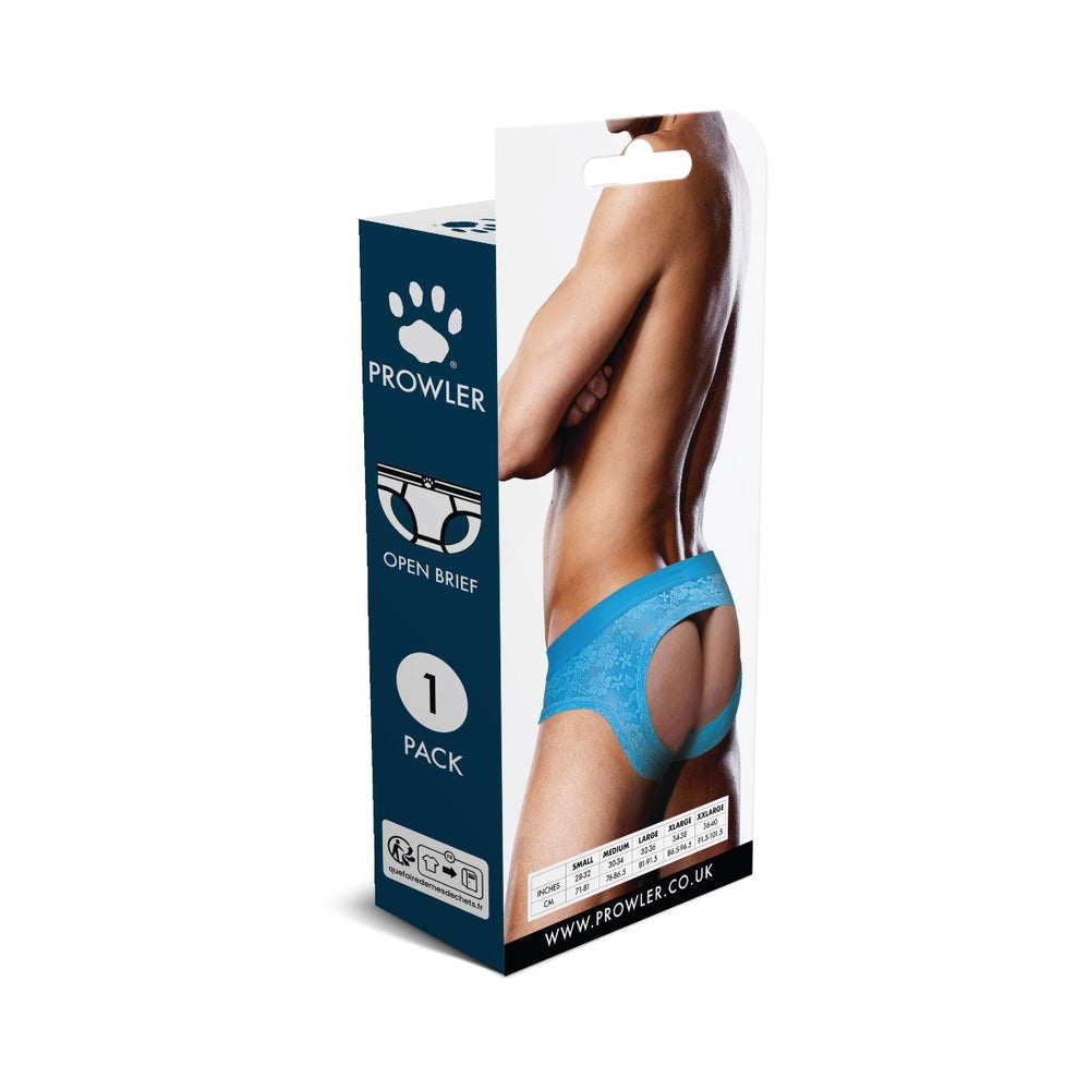 Prowler Lace Open Back Brief Neon Blue XL