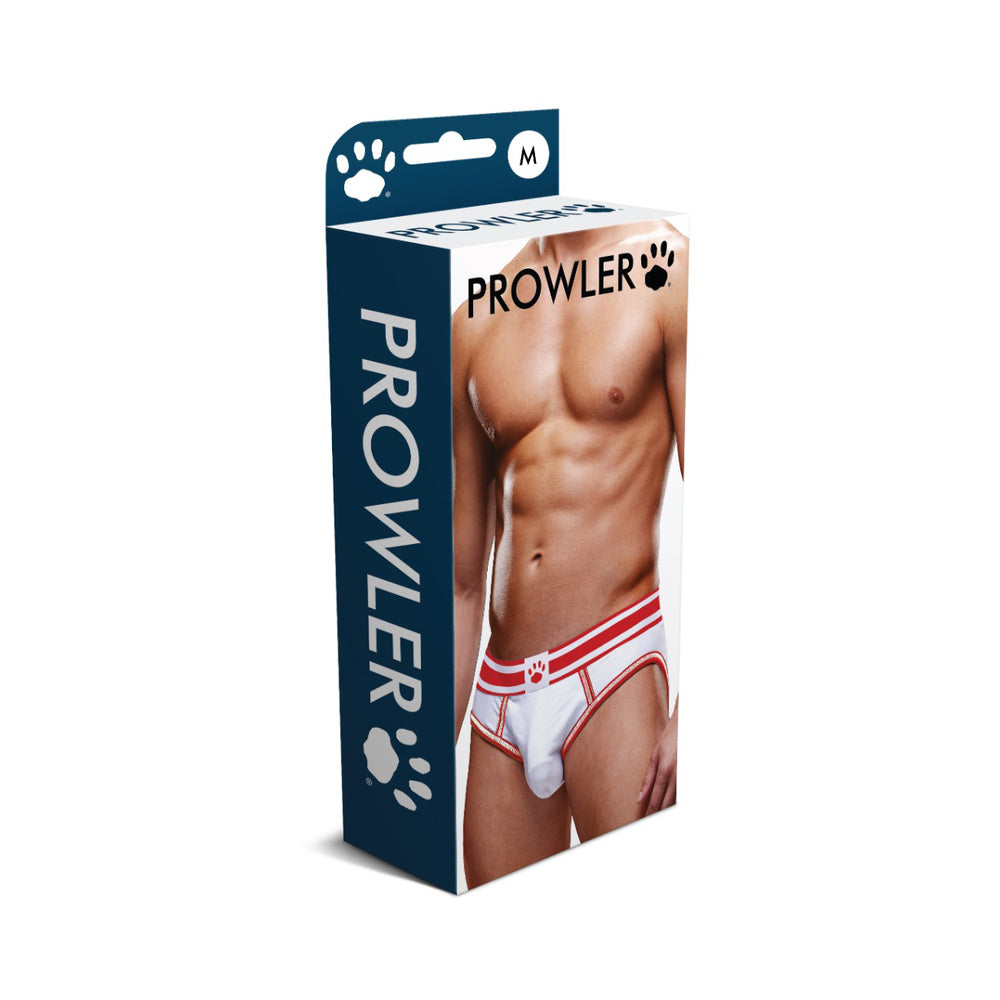 Prowler Open Brief White/Red M