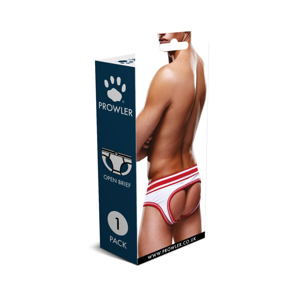 Prowler Open Brief White/Red M