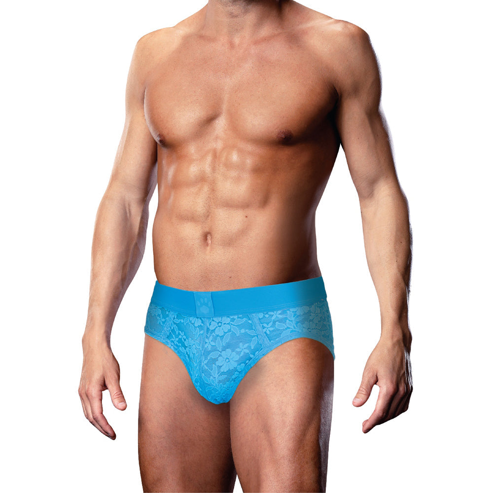 Prowler Lace Brief Neon Blue L