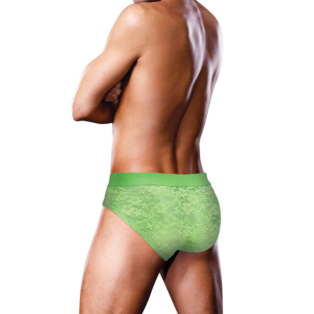 Prowler Lace Brief Neon Green L