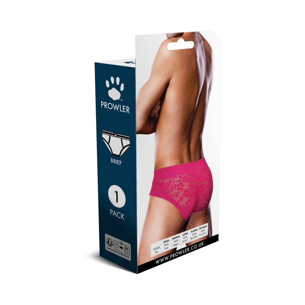 Prowler Lace Brief Pink L