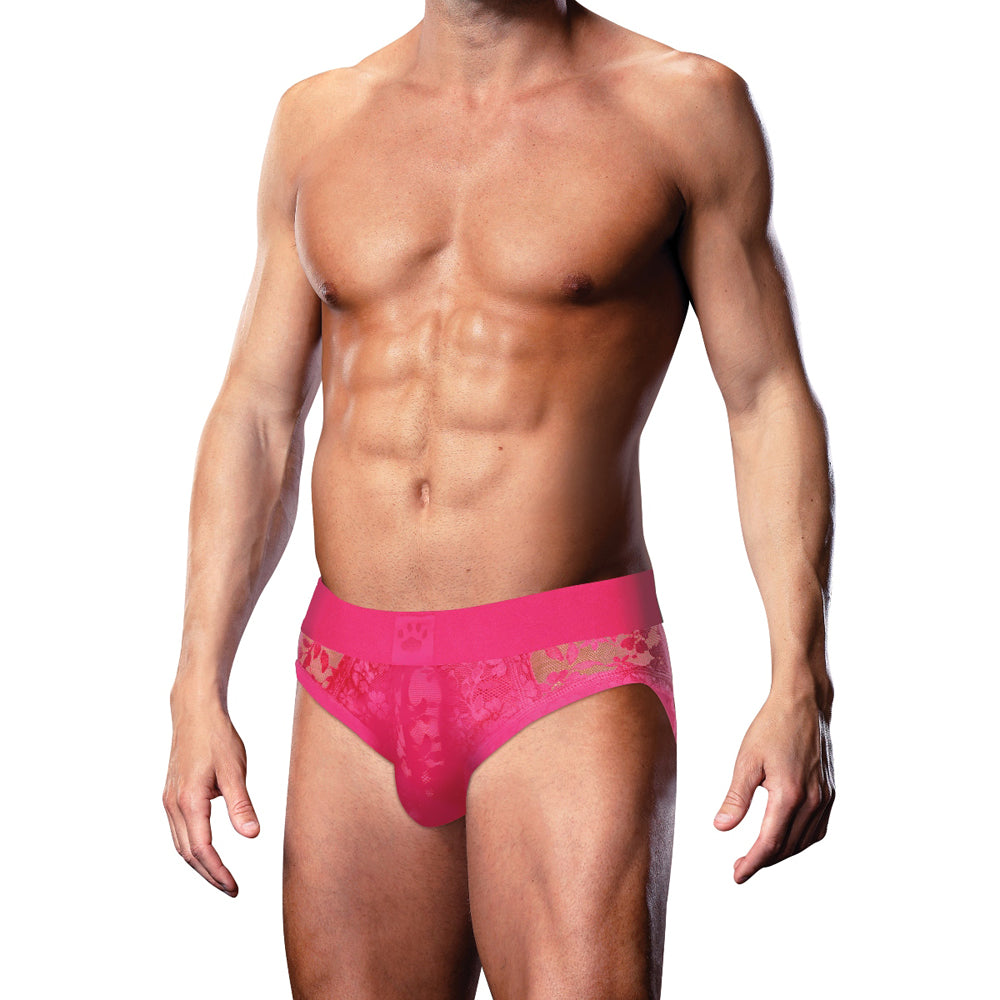 Prowler Lace Brief Pink XL