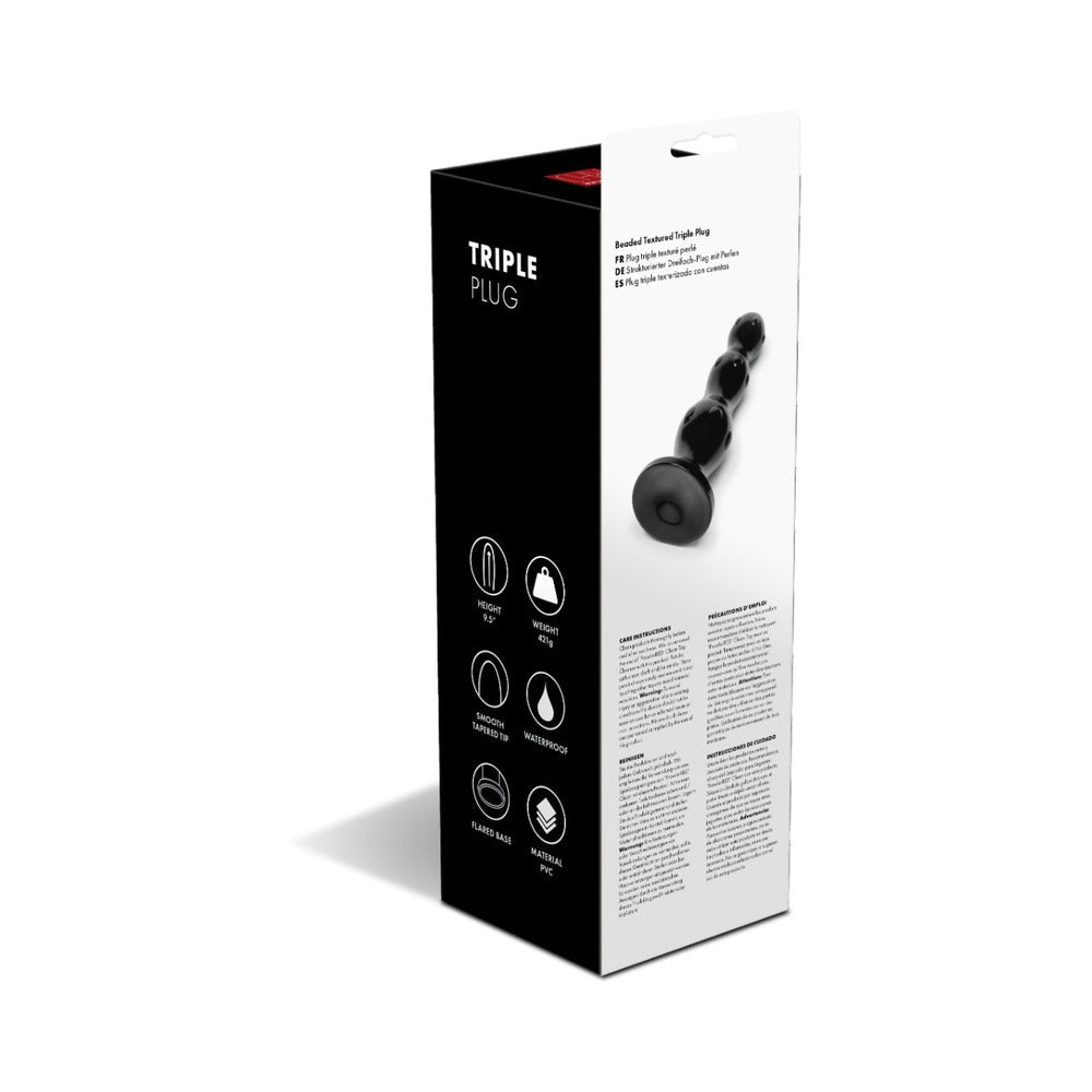 Prowler RED Beaded Textured Triple Plug Black