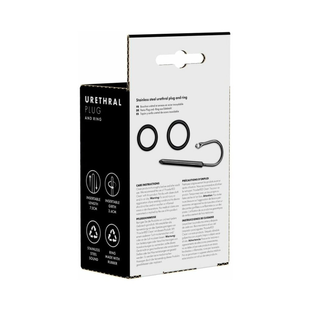 Prowler RED Urethral Plug & Ring Stainless Steel