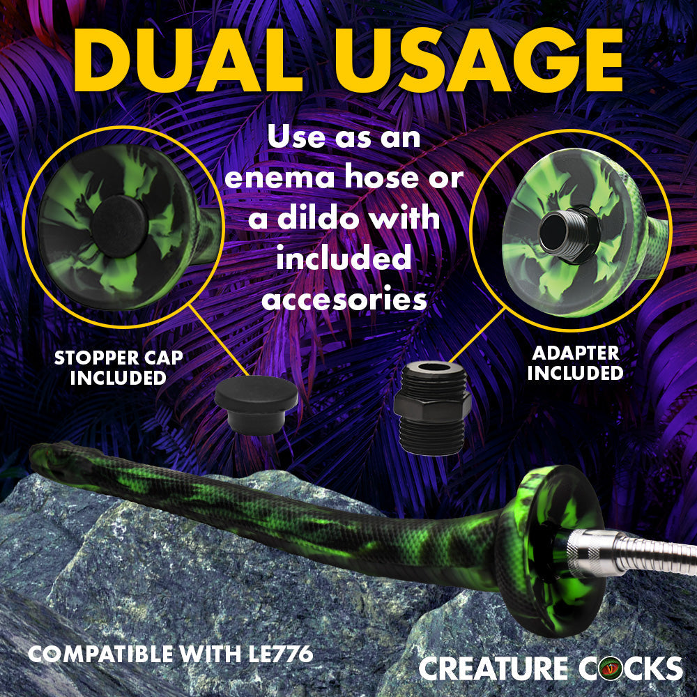 Creature Cocks Spitting Serpent Silicone Enema Snake