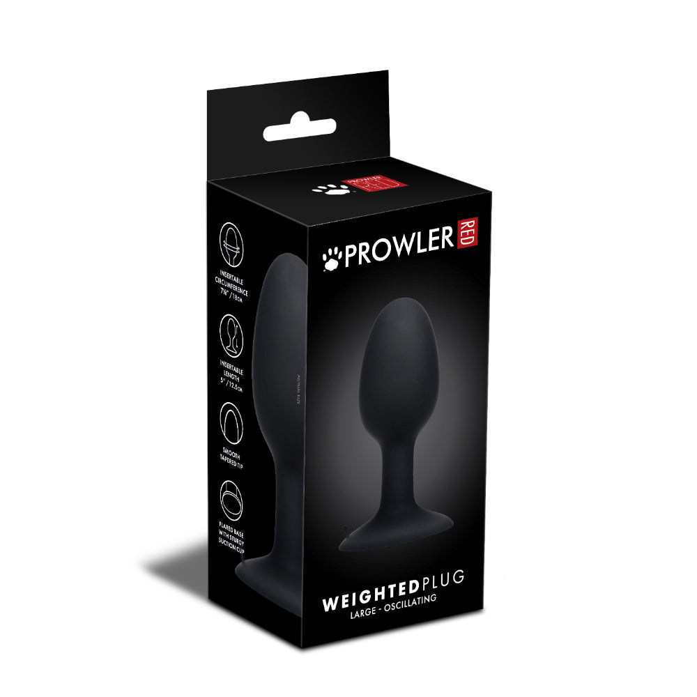 Prowler RED Weighted Butt Plug Black Large