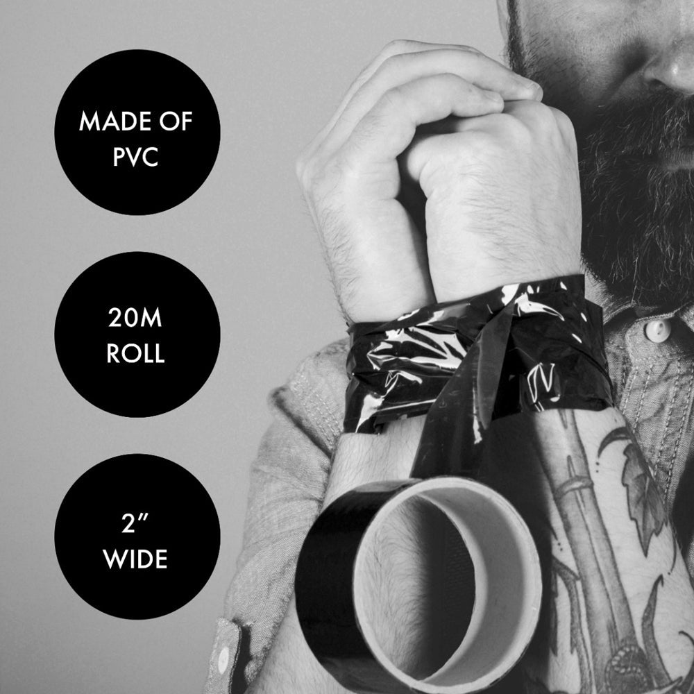 Prowler Bondage Tape Restraints Black 20m